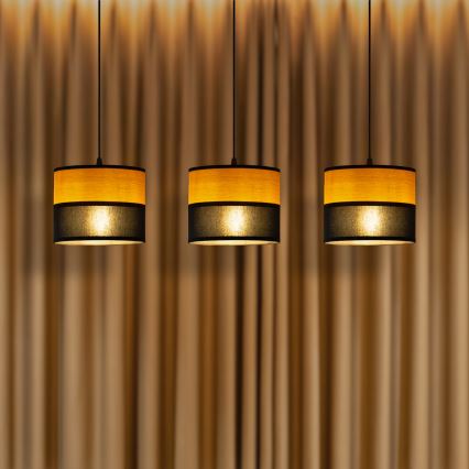 Полилей на кабел ALBA 3xE27/15W/230V черен/кафяв