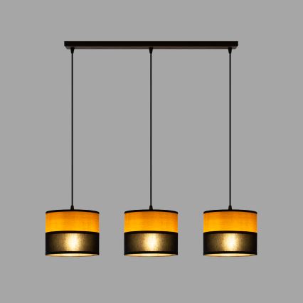 Полилей на кабел ALBA 3xE27/15W/230V черен/кафяв