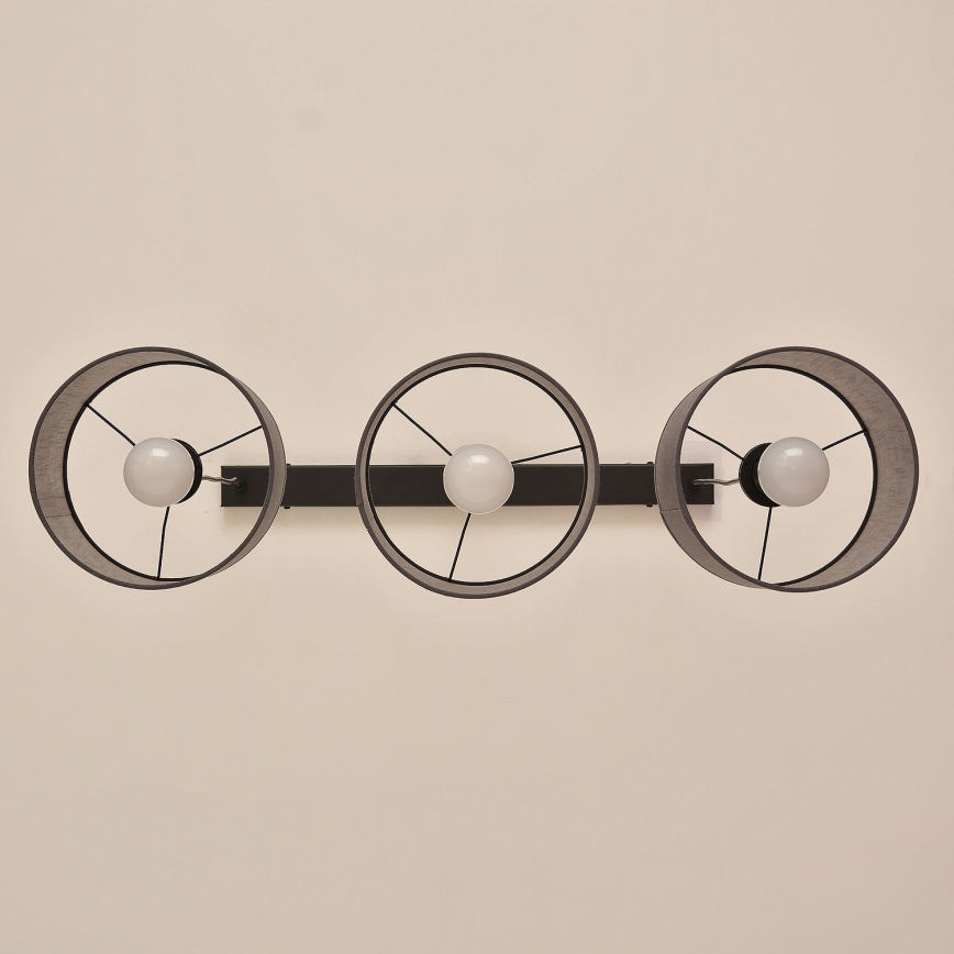 Полилей на кабел ALBA 3xE27/15W/230V, сив