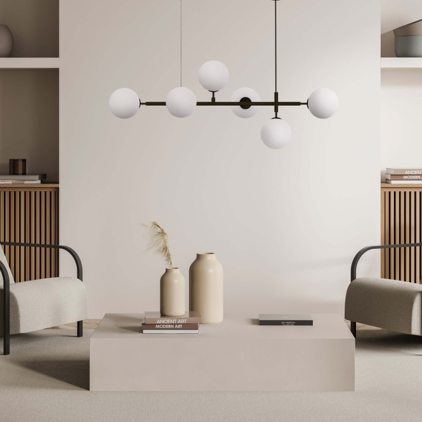 Полилей на кабел ALISA 6xE14/40W/230V черен