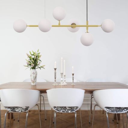 Полилей на кабел ALISA 6xE14/40W/230V златист