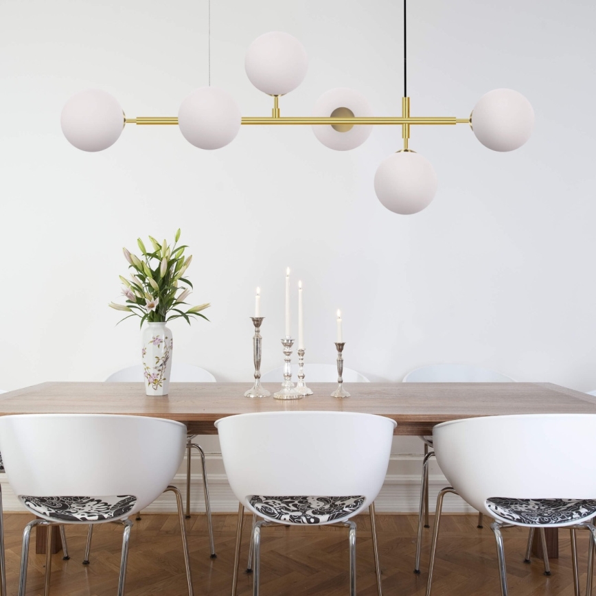 Полилей на кабел ALISA 6xE14/40W/230V златист