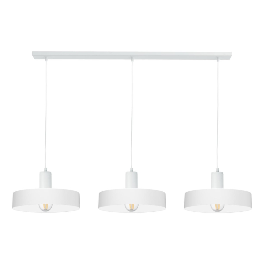 Полилей на кабел ARCANE 3xE27/60W/230V бял