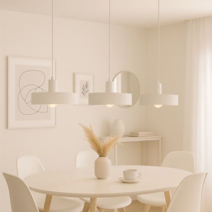 Полилей на кабел ARCANE 3xE27/60W/230V бял