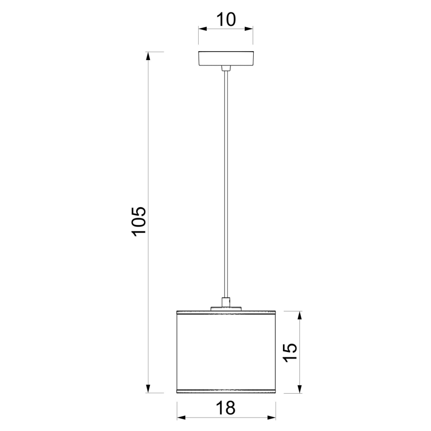 Полилей на кабел ARDEN, 1xE27/15W/230V, Ø 18 см, бежов