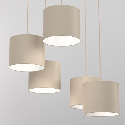 Полилей на кабел ARDEN 5xE27/15W/230V Ø 44 см бежов