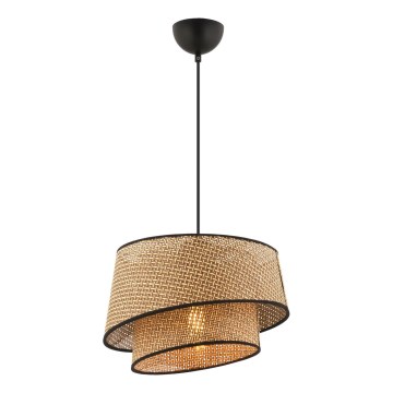 Полилей на кабел BARETTE 1xE27/60W/230V кафяв/черен