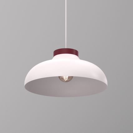 Полилей на кабел BASCA 1xE27/15W/230V крем/бордо