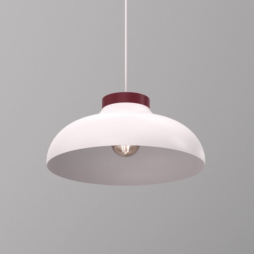 Полилей на кабел BASCA 1xE27/15W/230V крем/бордо