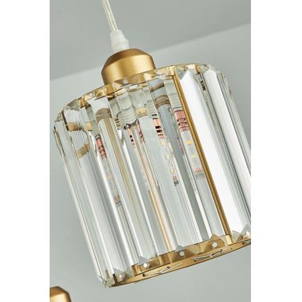 Полилей на кабел BELLA 3xE27/40W/230V златен