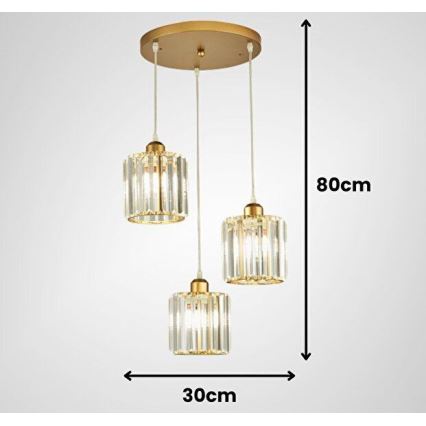 Полилей на кабел BELLA 3xE27/40W/230V златен