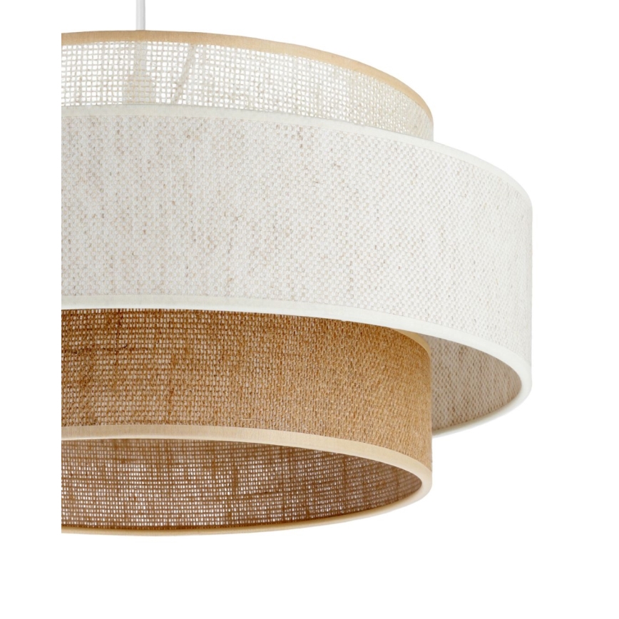 Полилей на кабел BOHO 1xE27/60W/230V, диаметър 40 см, бял/юта