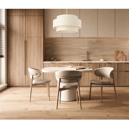 Полилей на кабел BOHO 1xE27/60W/230V Ø 40 см бял