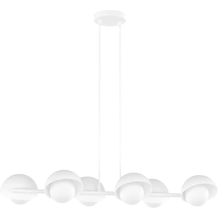 Полилей на кабел BOOM 6xG9/8W/230V бял