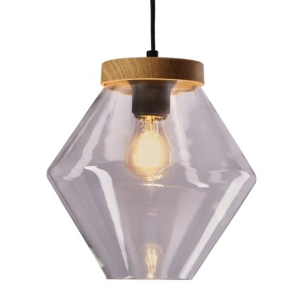 Полилей на кабел BRELS 1xE27/40W/230V прозрачен