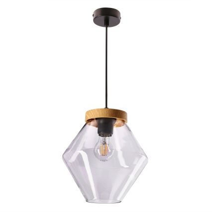 Полилей на кабел BRELS 1xE27/40W/230V прозрачен