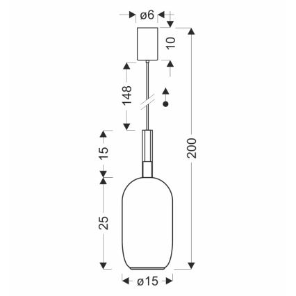 Полилей на кабел BUENO 1xGX53/9W/230V Ø 15 см димчато кафяв