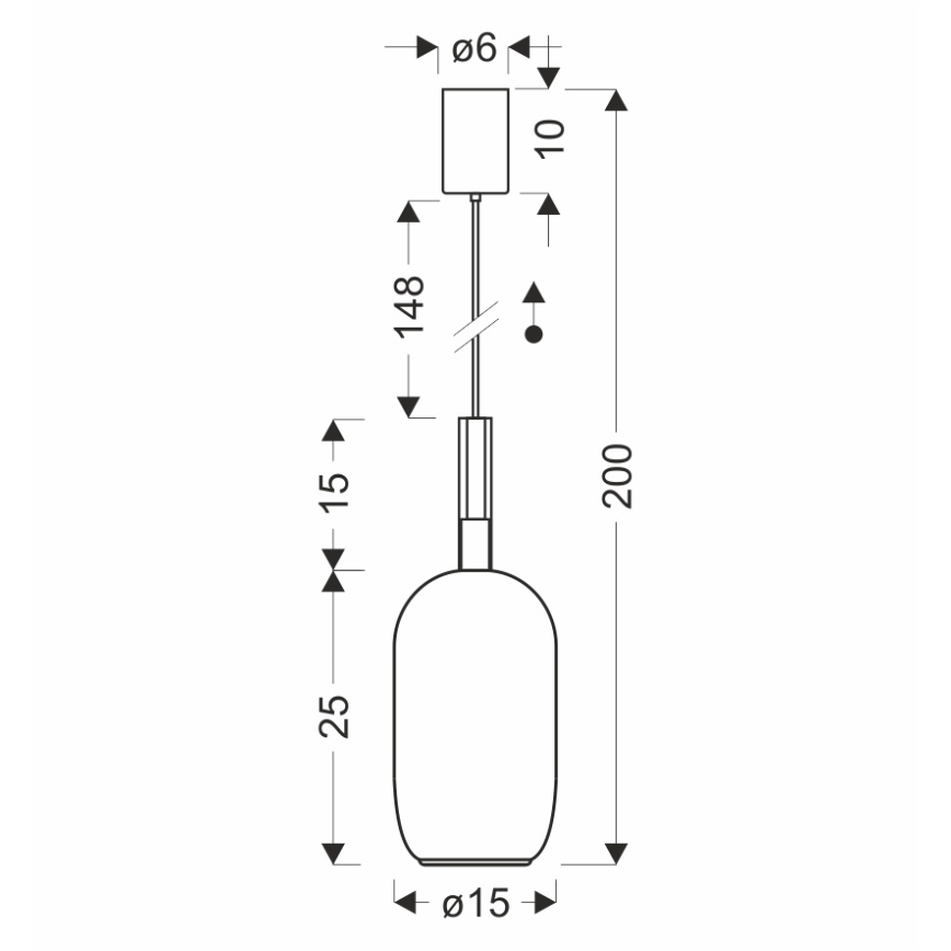 Полилей на кабел BUENO 1xGX53/9W/230V Ø 15 см димчато кафяв