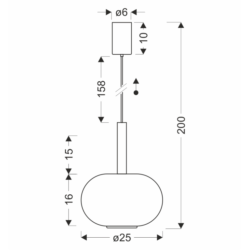 Полилей на кабел BUENO 1xGX53/9W/230V Ø 25 см димно-бежов