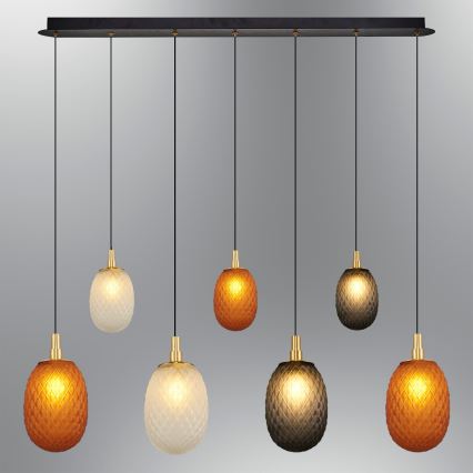 Полилей на кабел CACTUS 7xG9/5W/230V меден/сив/бял