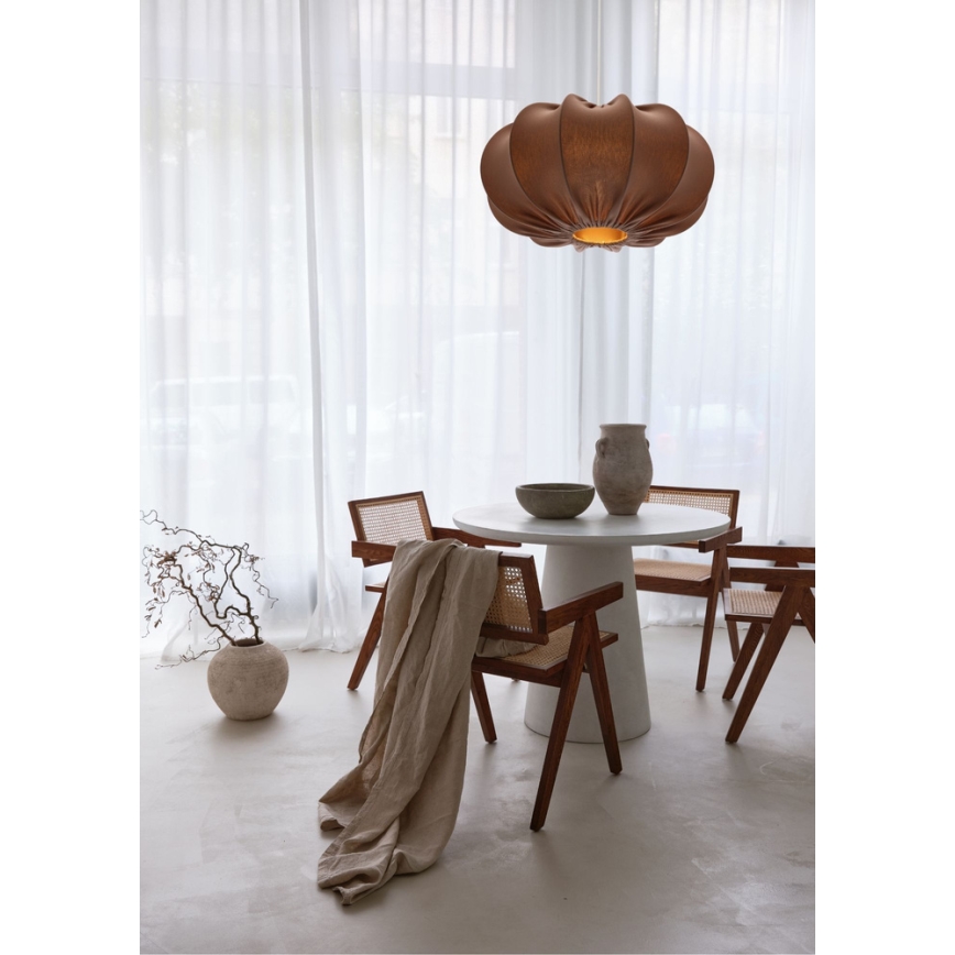 Полилей на кабел CAFEE 1xE27/40W/230V Ø 52 см, кафяв