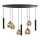 Полилей на кабел CALYPSO 3xGU10/60W/230V + 5xE27/60W черно/златисто