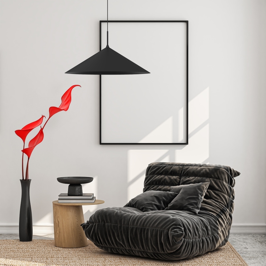 Полилей на кабел CAPITAL 1xGX53/15W/230V диам. 60 см, черен