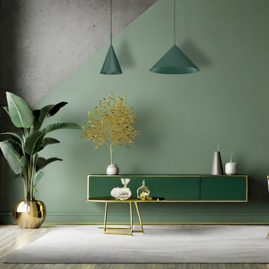 Полилей на кабел CAPITAL 1xGX53/15W/230V, диаметър 17 см, зелен