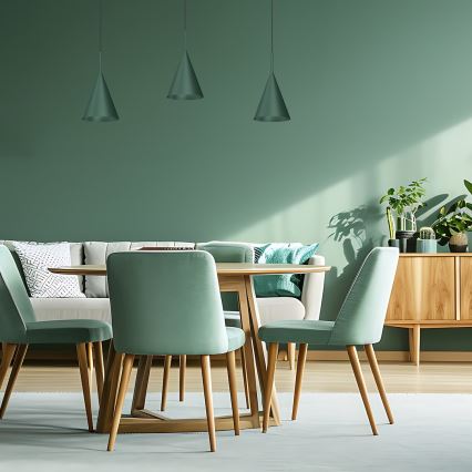 Полилей на кабел CAPITAL 1xGX53/15W/230V, диаметър 17 см, зелен