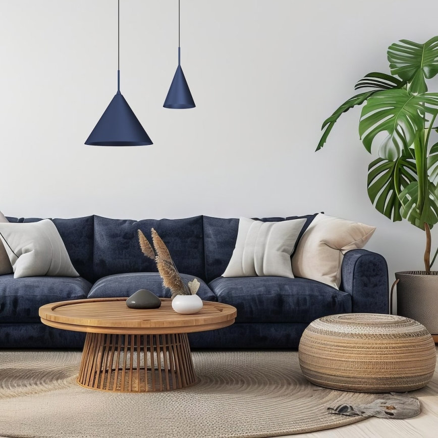 Полилей на кабел CAPITAL 1xGX53/15W/230V, диаметър 32 см, син