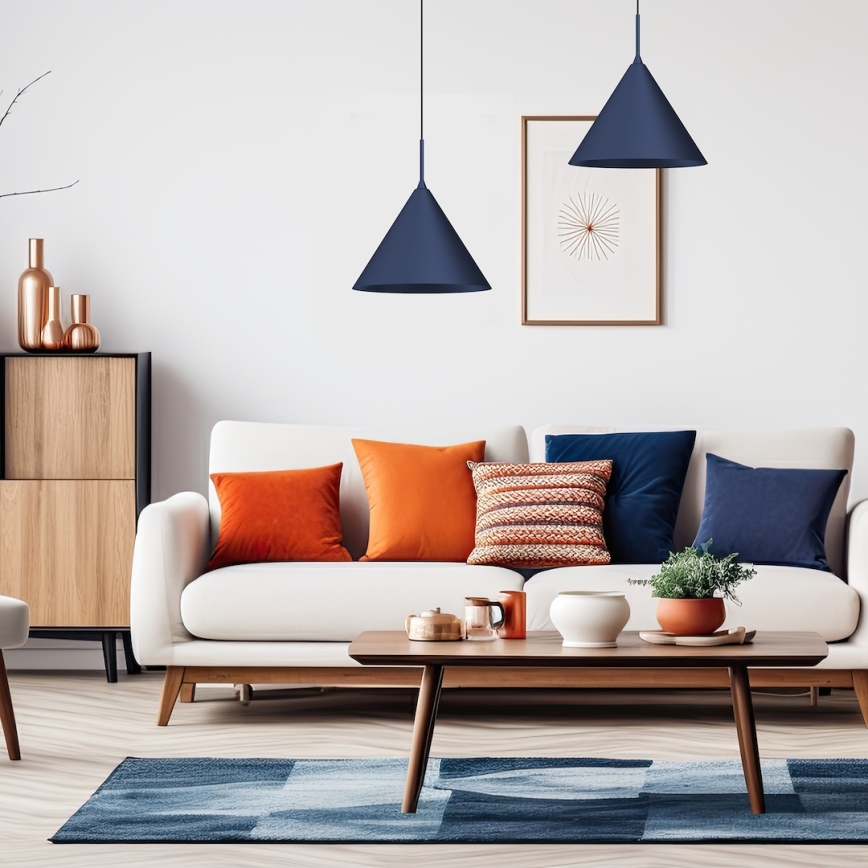 Полилей на кабел CAPITAL 1xGX53/15W/230V, диаметър 32 см, син