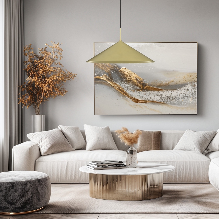 Полилей на кабел CAPITAL 1xGX53/15W/230V, диаметър 60 см, златен