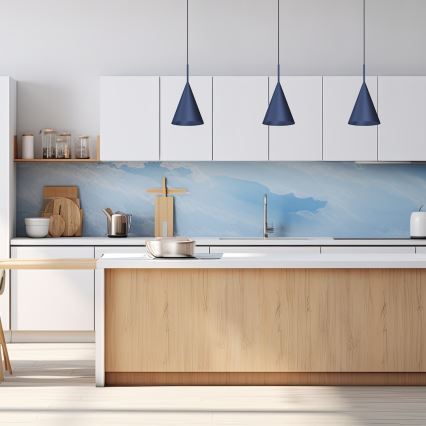 Полилей на кабел CAPITAL 1xGX53/15W/230V Ø 17 см, син