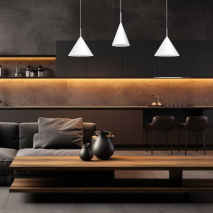 Полилей на кабел CAPITAL, 1xGX53/15W/230V, Ø 32 см, бял