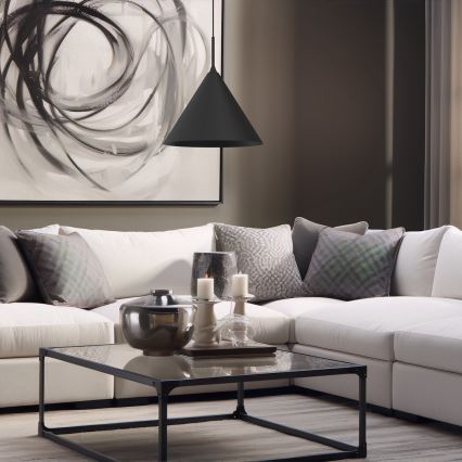 Полилей на кабел CAPITAL, 1xGX53/15W/230V, Ø 32 см, черен