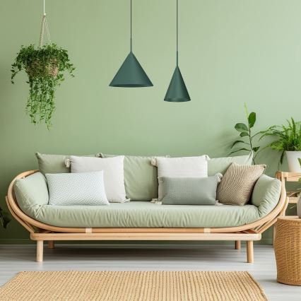 Полилей на кабел CAPITAL 1xGX53/15W/230V Ø 32 см, зелен