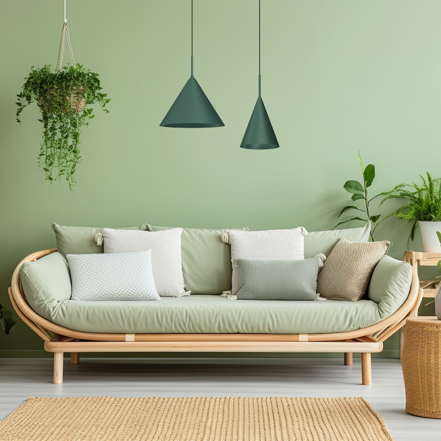 Полилей на кабел CAPITAL 1xGX53/15W/230V Ø 32 см, зелен