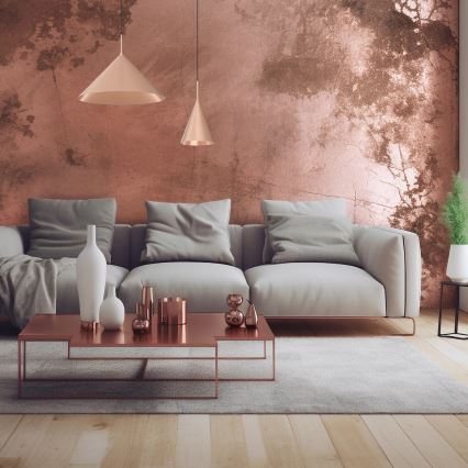 Полилей на кабел CAPITAL 1xGX53/15W/230V Ø 46 см розово злато