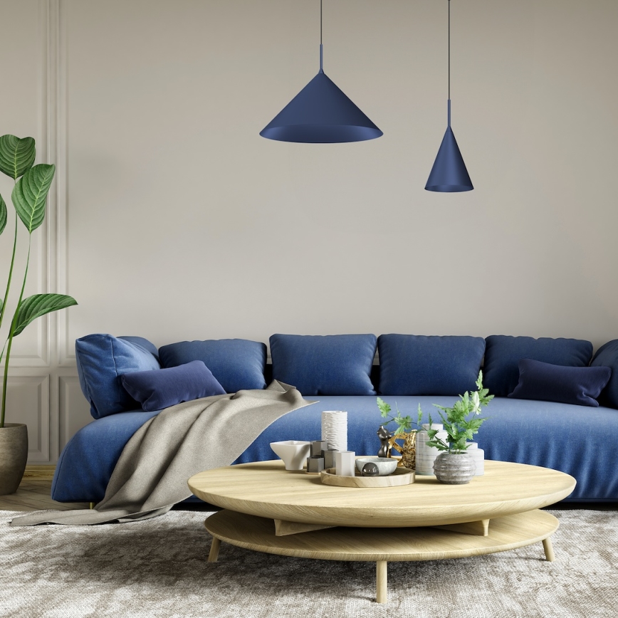 Полилей на кабел CAPITAL 1xGX53/15W/230V, Ø 46 см, син