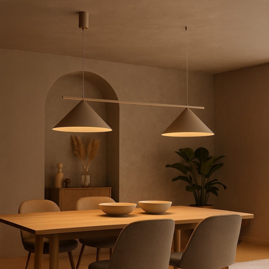 Полилей на кабел CAPITAL 2xGX53/15W/230V таупе