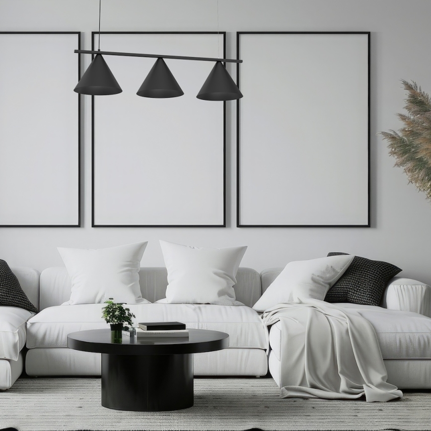 Полилей на кабел CAPITAL 3xGX53/15W/230V черен