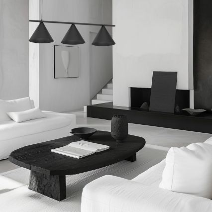 Полилей на кабел CAPITAL 3xGX53/15W/230V черен