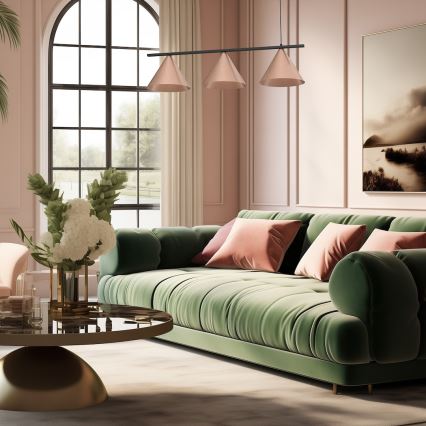 Полилей на кабел CAPITAL 3xGX53/15W/230V, розово злато