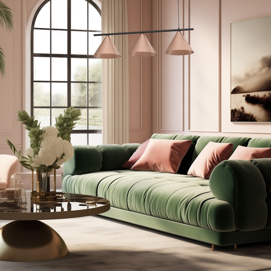 Полилей на кабел CAPITAL 3xGX53/15W/230V, розово злато