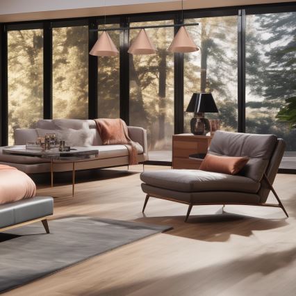 Полилей на кабел CAPITAL 3xGX53/15W/230V, розово злато