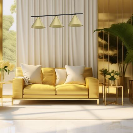 Полилей на кабел CAPITAL 3xGX53/15W/230V златен