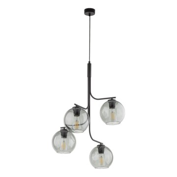 Полилей на кабел CESAR 4xE27/15W/230V черен/димно сив
