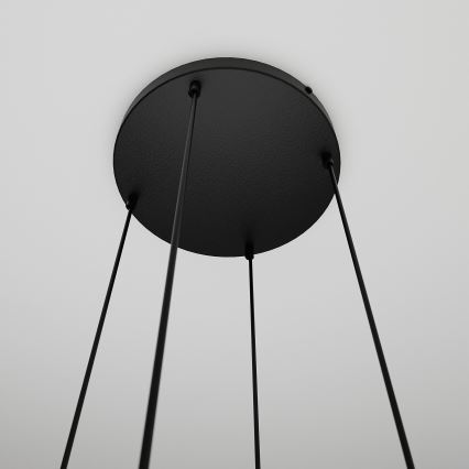 Полилей на кабел COSMO 4xE14/10W/230V Ø 40 см черен/прозрачен/димчато черен/бежов