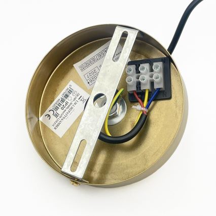 Полилей на кабел CRISTAL 1xE14/15W/230V месинг/димно бежово