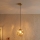 Полилей на кабел CRISTAL 1xE14/15W/230V месинг/опушено бежово